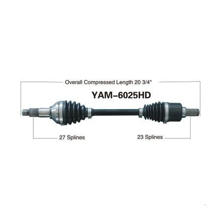 Wide Open Heavy Duty CV Axle for YAM HD REAR L/R YFM 700 GRIZZ F1 YAM-6025HD